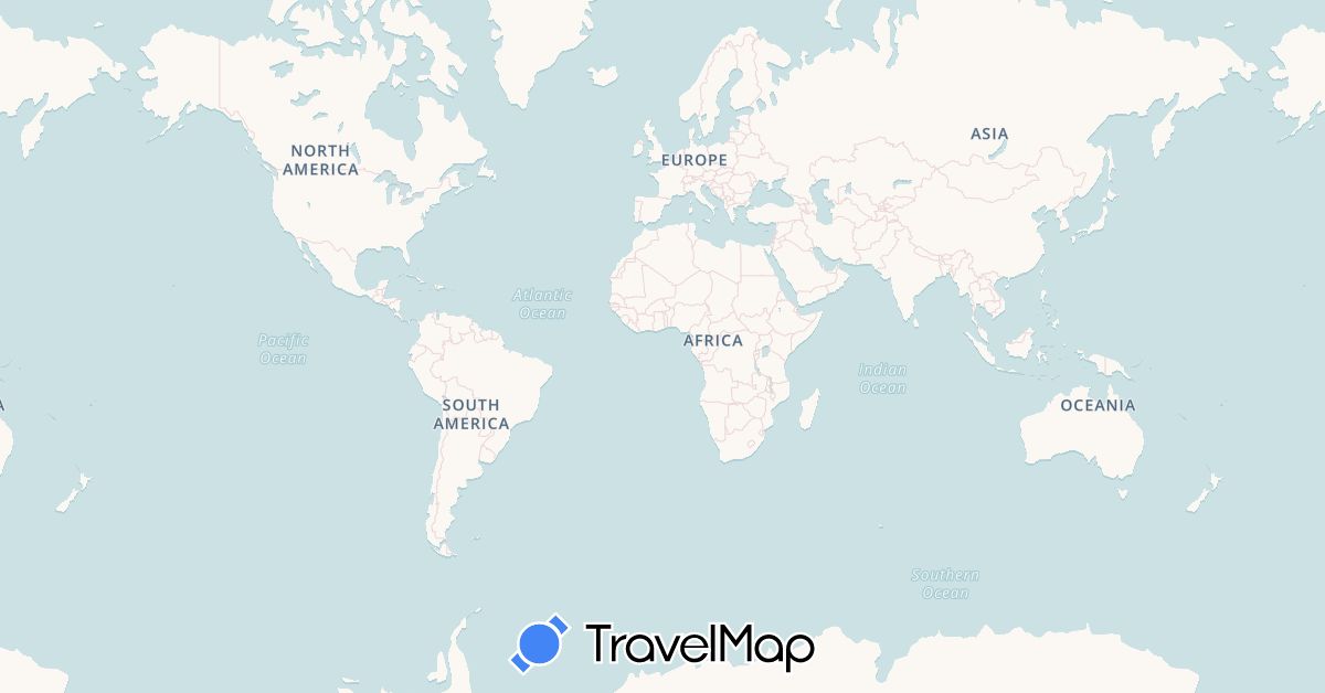 TravelMap itinerary: driving, bus, plane, train, hiking, boat, hitchhiking, motorbike in Argentina, Bolivia, Brazil, Belize, Chile, Colombia, Costa Rica, Cuba, Ecuador, Guatemala, Honduras, Mexico, Nicaragua, Panama, Peru, Uruguay (North America, South America)